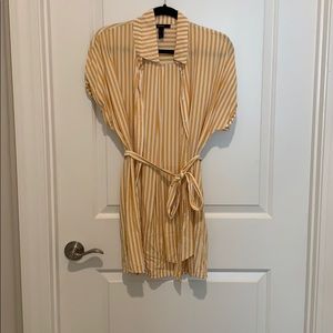 Yellow & White Striped Dress